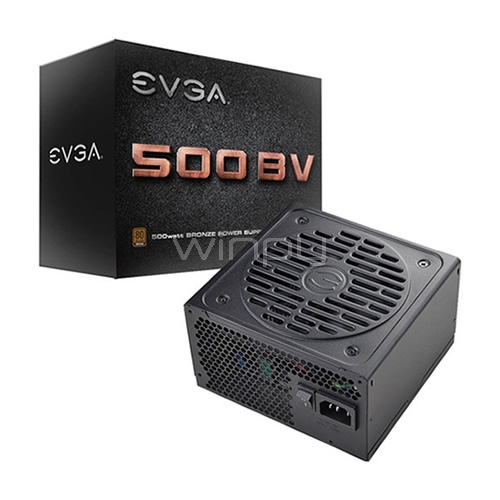 Fuente de Poder EVGA 500 BV de 500 Watts (Certificado 80+ Bronce, ATX)