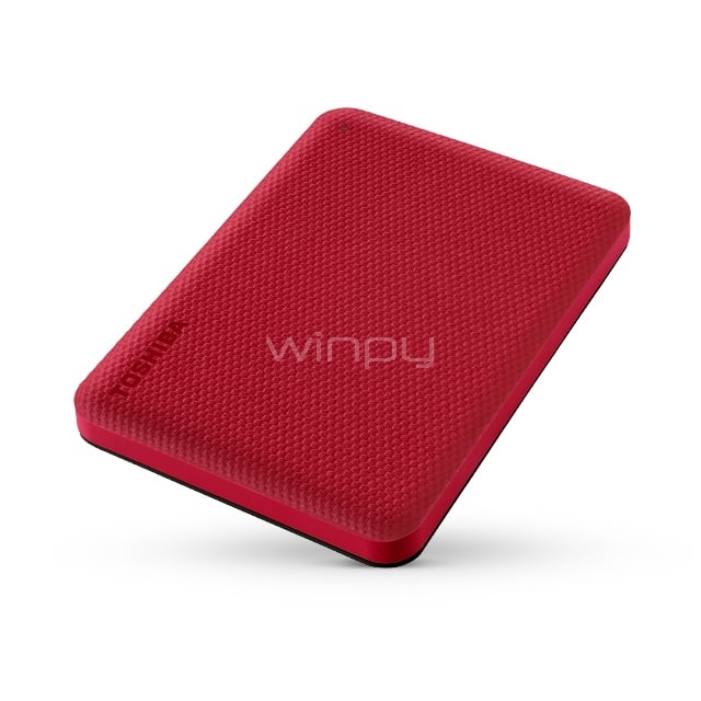 Disco portátil Toshiba Canvio Advance de 2TB (USB 3.0, Mac/PC, rojo)