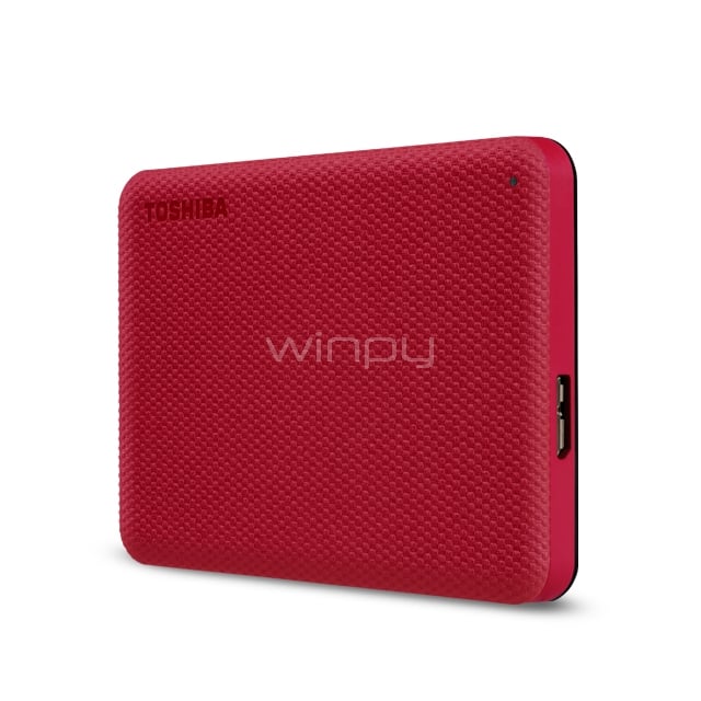 Disco portátil Toshiba Canvio Advance de 2TB (USB 3.0, Mac/PC, rojo)