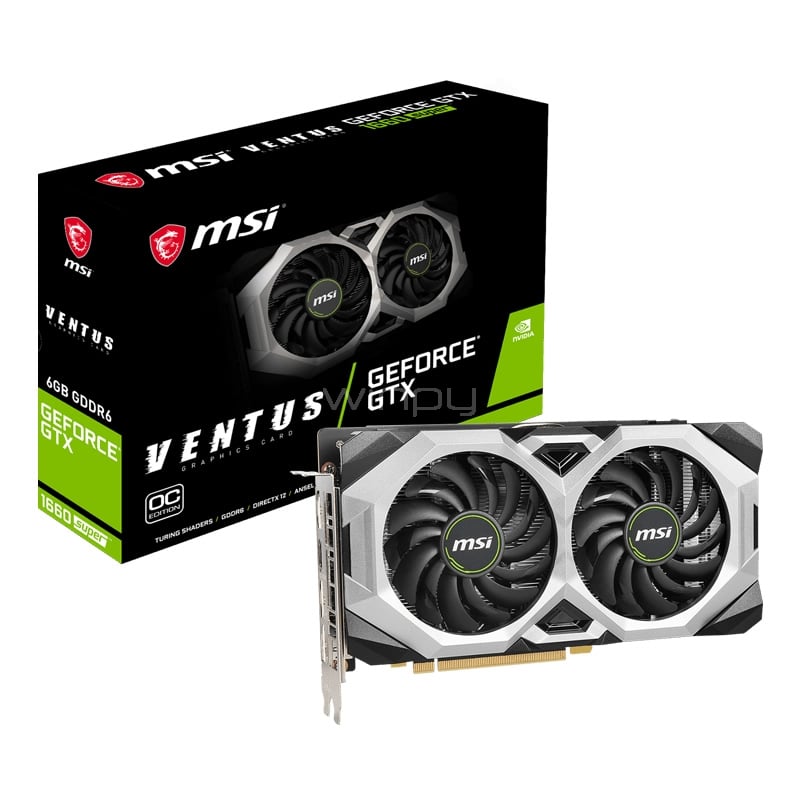 Tarjeta de vídeo MSI GeForce GTX 1660 SUPER VENTUS OC de 6GB GDDR6