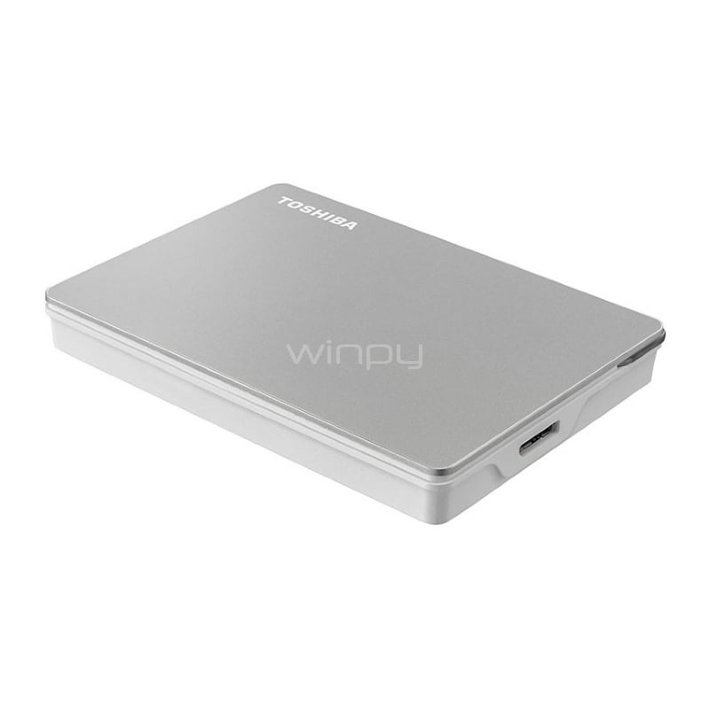 Disco portátil Toshiba Canvio Flex de 2TB (USB 3.0, Mac/Pc, Silver)