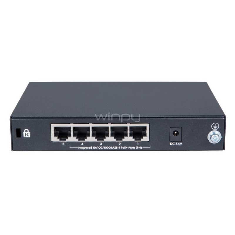 Switch Aruba HPE,  OfficeConnect 1420 (5G PoE+ - 5 Puertos - Gigabit - PoE - No Gestionado)