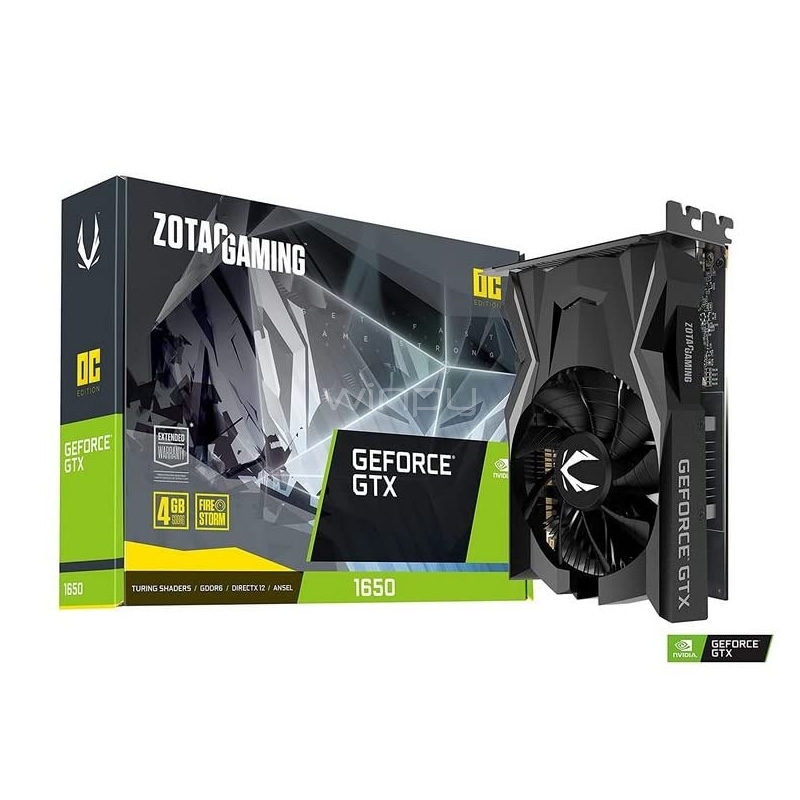 Tarjeta de Video ZOTAC GeForce GTX 1650 OC de 4GB GDDR6 - ZT