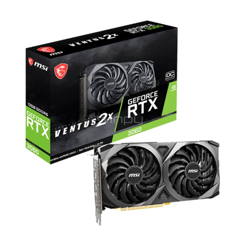 Tarjeta gráfica MSI GeForce RTX 3060 Ventus 2X OC de 12GB GDDR6