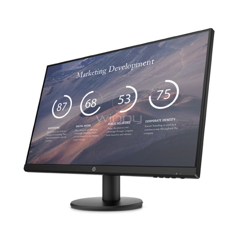Monitor Profesional HP P27v G4 de 27“ (IPS, Full HD, HDMI + VGA, VESA)