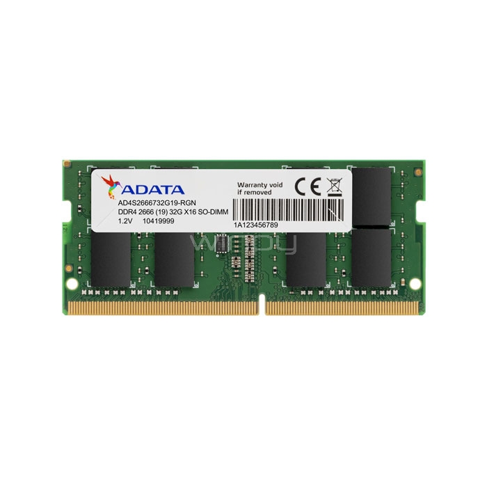 Memoria RAM Adata Premier de 4GB (DDR3L, 1600MHz, SODIMM)
