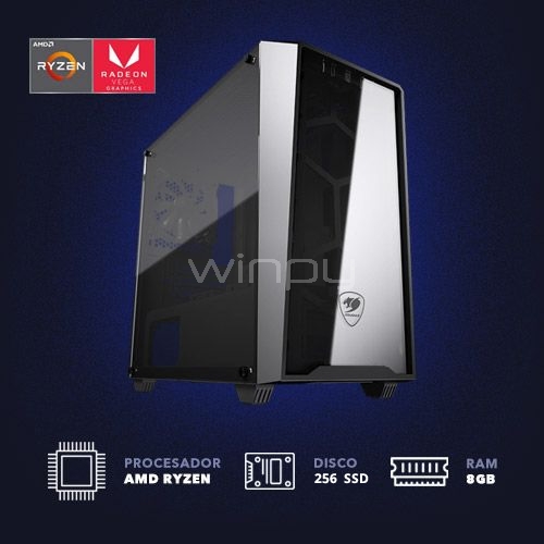 Computador Desktop Amd Ryzen 3 (3200G, QuadCore, 8GB RAM, 256GB SSD, FreeDOS)