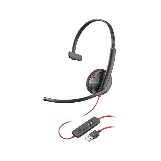 Auriculares Plantronics UC monoaurales con cable (Blackwire 3210 USB tipo A)