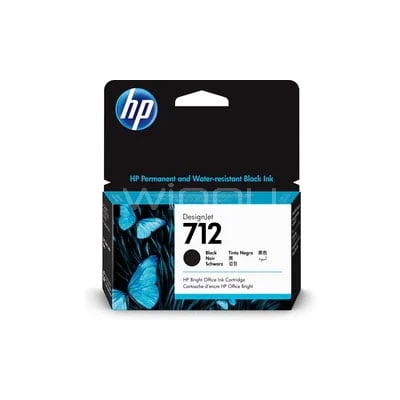 Cartucho de tinta HP DesignJet 712 de 38 ml, negro