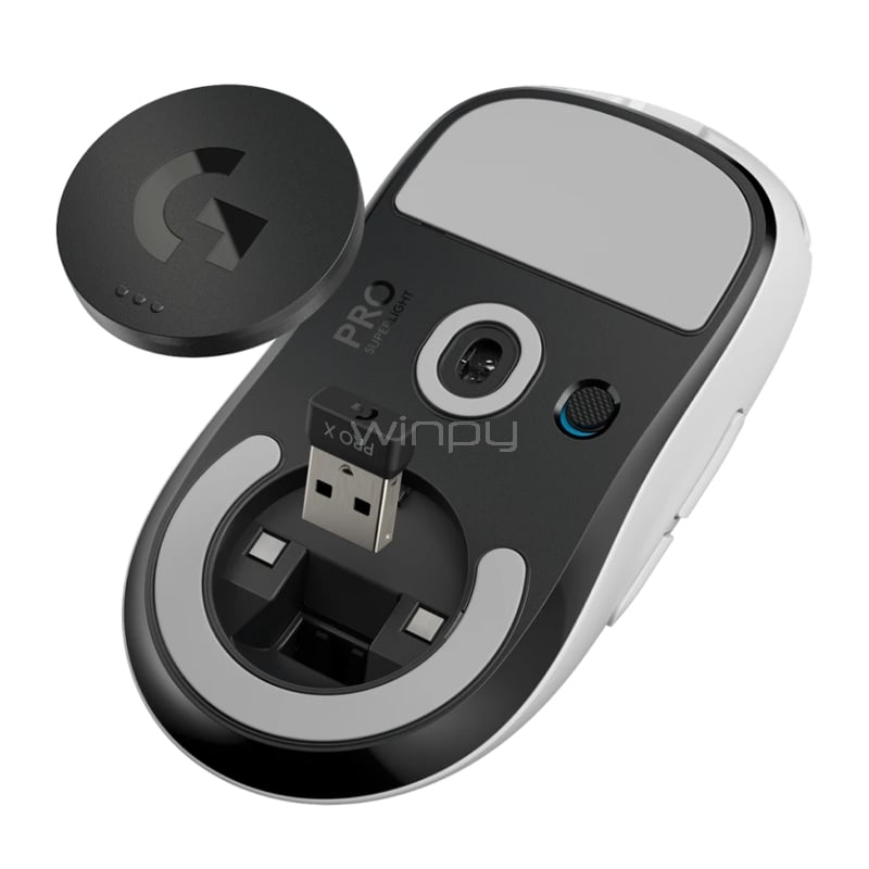 Mouse Logitech G Pro X Superlight Lightspeed (Bluetooth, 25000DPI, 1ms, Blanco)