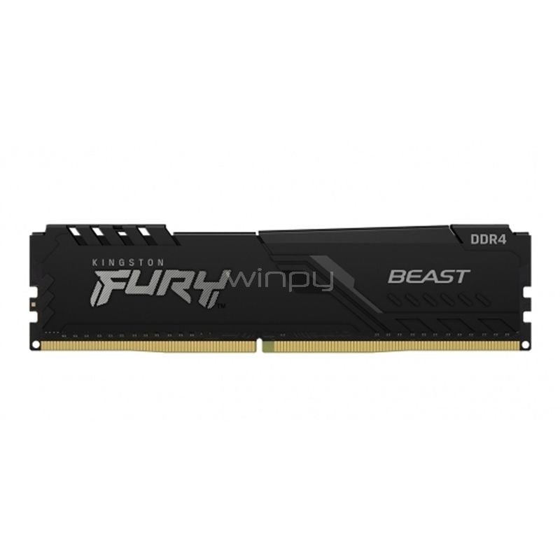 Memoria RAM Kingston Fury Beast de 8GB (DDR4, 2666MHz, CL15, DIMM)