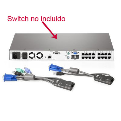 KVM para servidores HP y rack Switch (1 unidad)