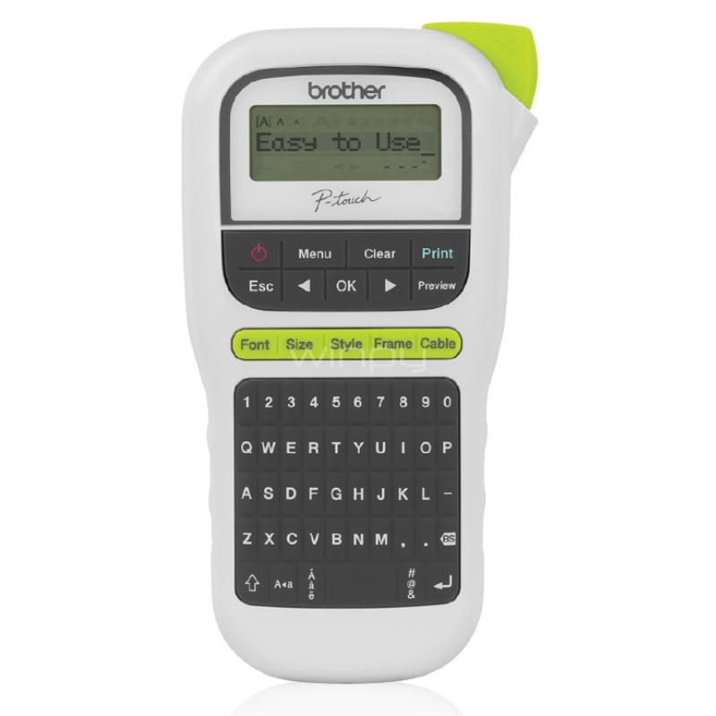 Rotulador Portátil Brother 3 fuentes (20mm/seg, Visor LCD)