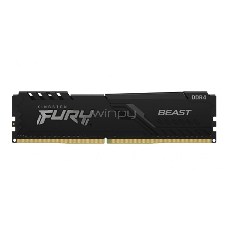 Memoria RAM Kingston Fury Beast de 8GB (DDR4, 3600MHz, CL17, DIMM)