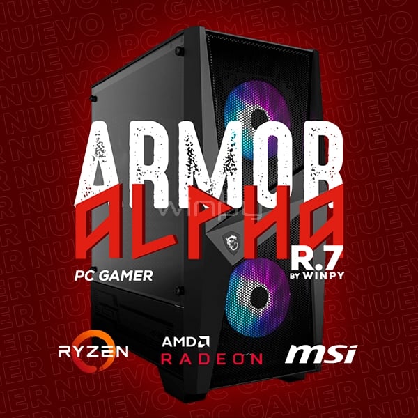 Computador Gamer Armor Alpha R.7 (Ryzen 7 5700G, 16GB DDR4, 480GB SSD, FreeDOS)