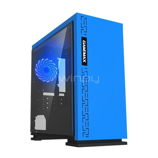 Gabinete Gamemax Expedition H605 (MicroATX, Ventana Acrílica, Azul)