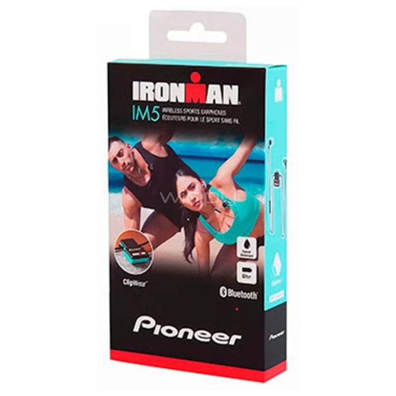 Auriculares Deportivos Pioneer IRONMAN Inalámbricos (Bluetooth, Verde Menta)