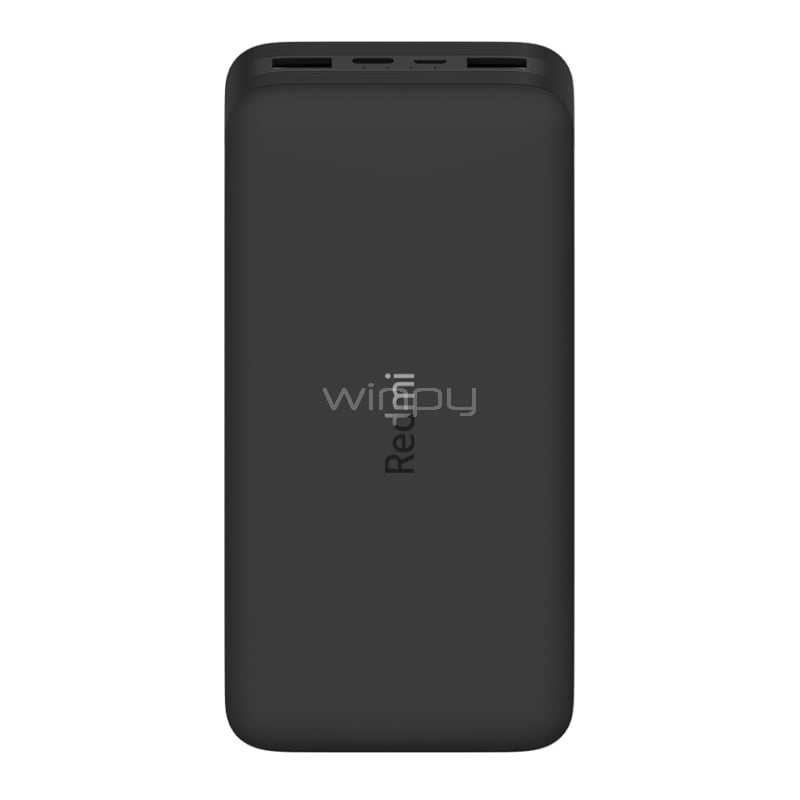 Batería Portátil Xiaomi Redmi de 20.000mAh (74Wh, 3.6A, Carga Rápida, Negro)