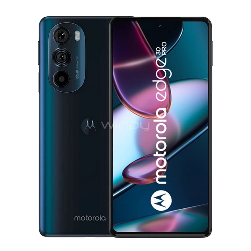 Celular Motorola Edge 30 Pro de 6.7“ (OctaCore, Redes 5G, Liberado, 12GB RAM, 256GB Internos, Verde Cósmico)