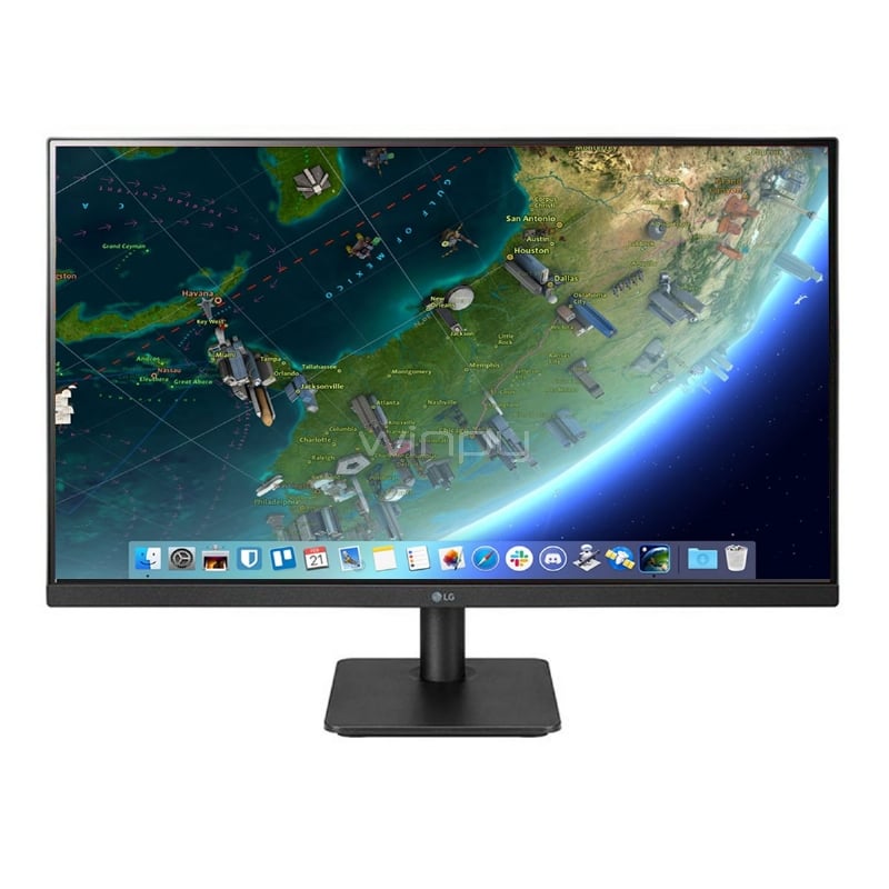 LG 27MP400-B - Monitor LG IPS (1920x1080p, 250 cd/m², 1000:1, NTSC 72%);  diag. 68,6cm; entradas: D-Sub x1, HDMI x1; diseño virtualmente sin bordes.