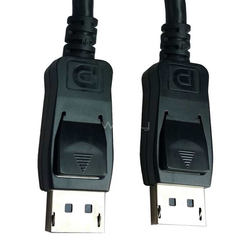 Cable DisplayPort Hotron con seguro (1.5m, UHD, Negro)
