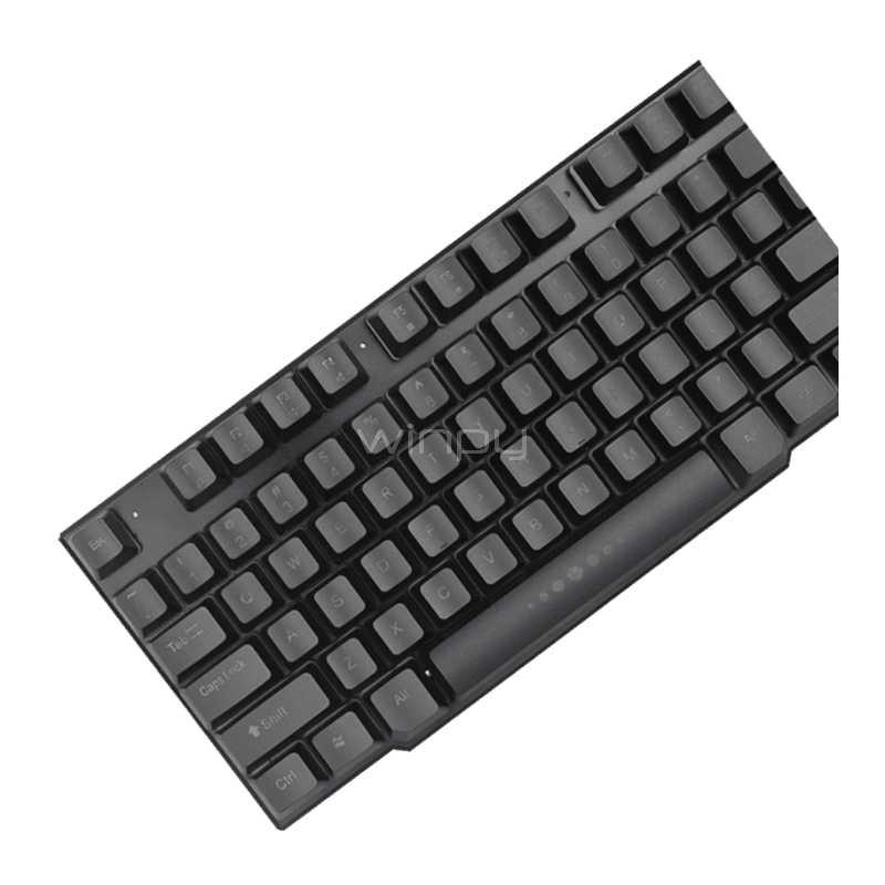 Teclado Gamer GameMax K207 Iluminación LED (Semi-Mecánico, Negro)