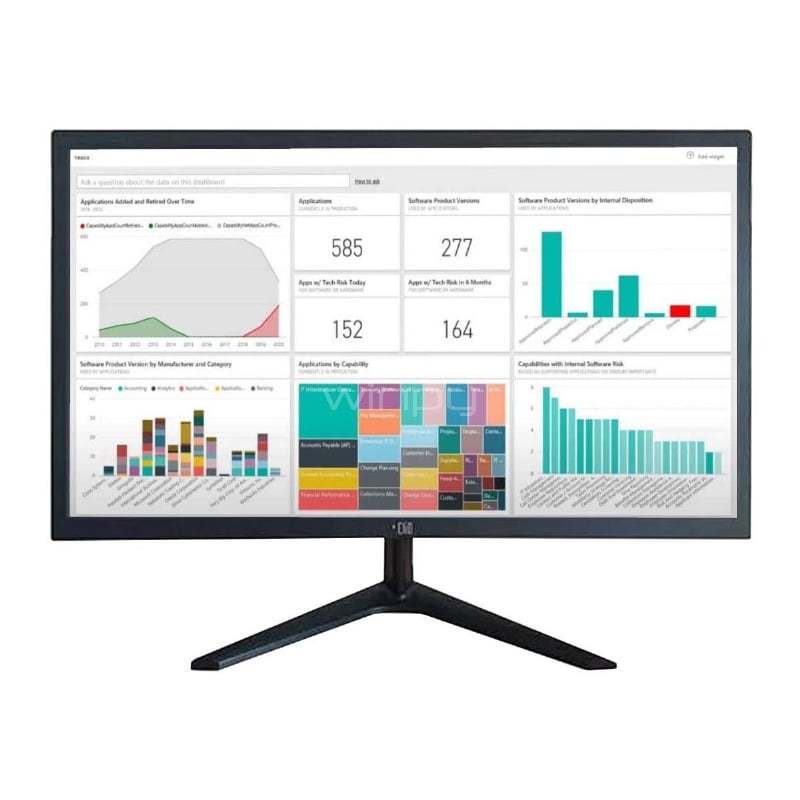 Monitor Clio Wide LED de 23.8“ (IPS, Full HD, HDMI+VGA, Vesa)