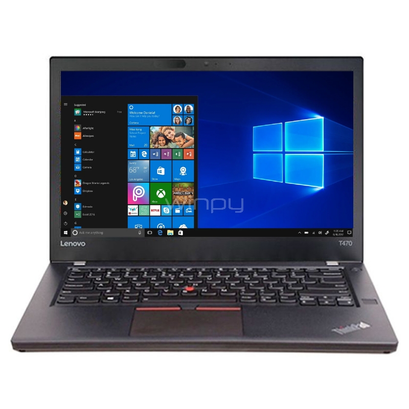 Ultrabook Lenovo ThinkPad T470 (i7-7500u, 8GB DDR4, 512GB SSD, Pantalla 14, Win10 Pro)