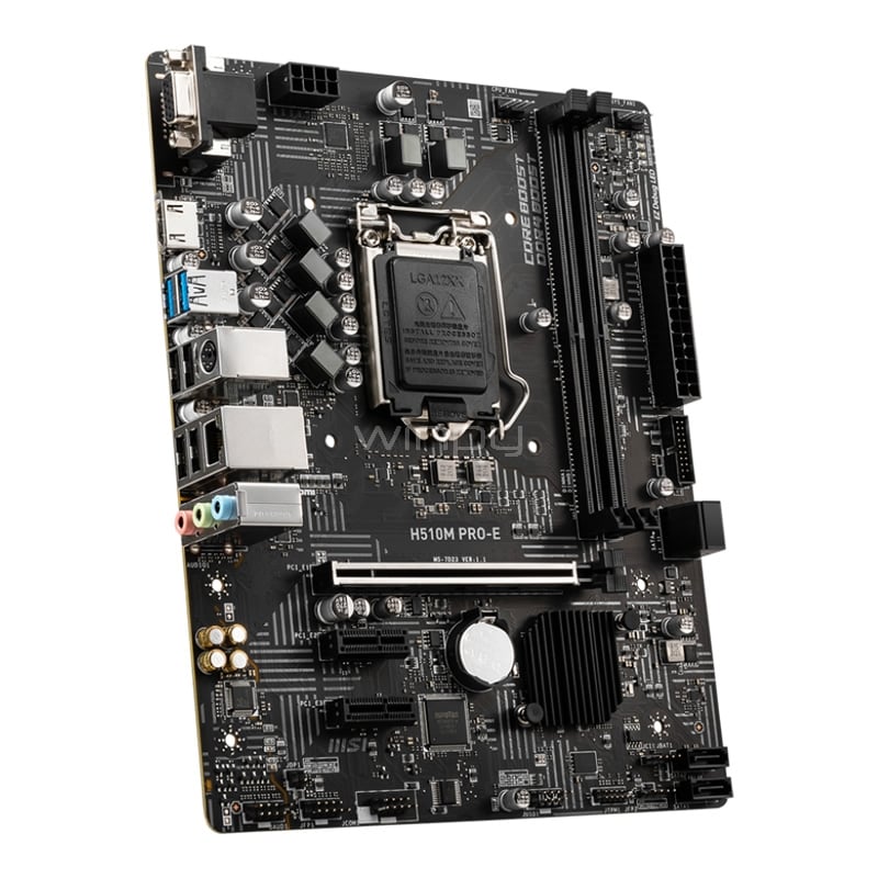 Placa Madre MSI H510M PRO-E (LGA1200, DDR4 x2, PCIe 4.0, MicroATX)