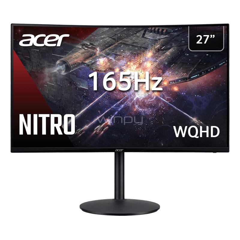 Monitor Gamer ACER Nitro XZ270U de 27“ (VA, WQHD, 165Hz, 1ms, DPort+HDMI)