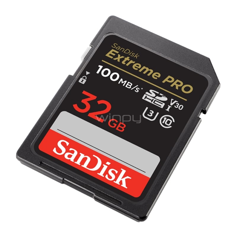 Tarjeta SD SanDisk Extreme PRO de 32GB (SDHC/ SDXC, UHS-I, U3, V30)
