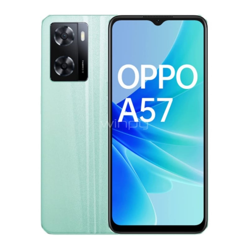 Celular OPPO A57 de 6.6“ (OctaCore, 4GB RAM, 128GB Internos, Glowing Green)