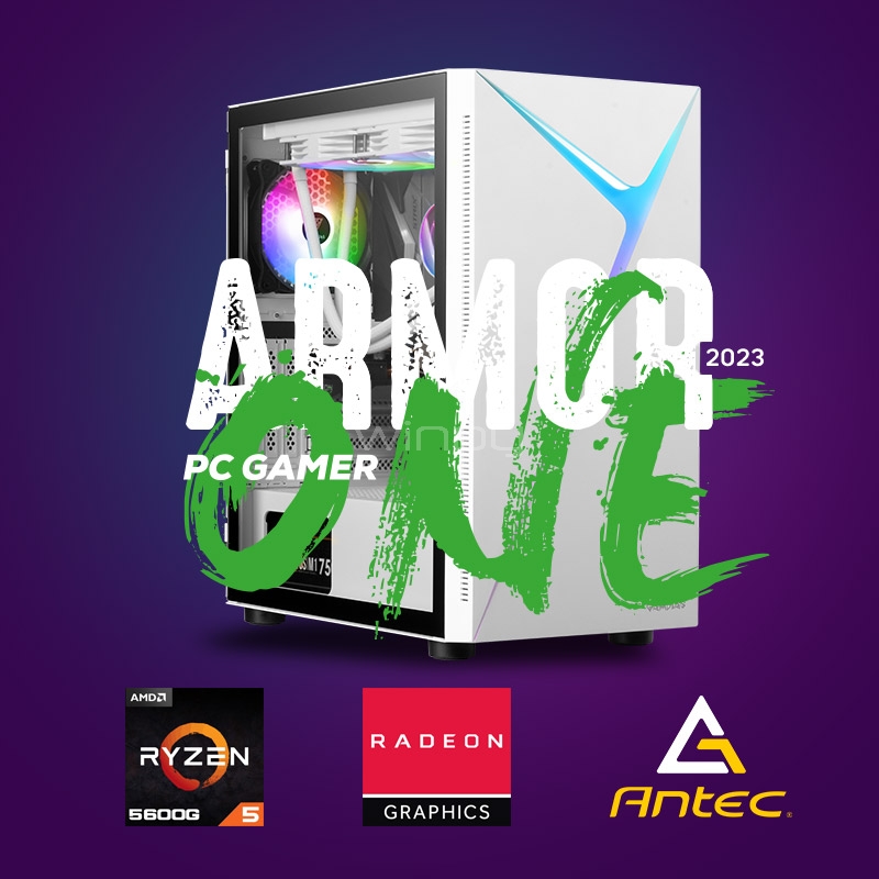 computador gamer armor one white (ryzen 5 5600g, 16gb ddr4, 500gb nvme, freedos)