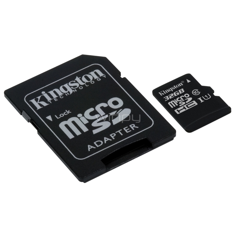 Tarjeta MicroSD Kingston de 32GB (Clase 10, 45MB/seg lectura, 10MB/seg escritura)