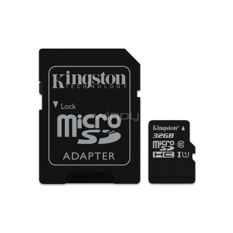 Tarjeta MicroSD Kingston de 32GB (Clase 10, 45MB/seg lectura, 10MB/seg escritura)