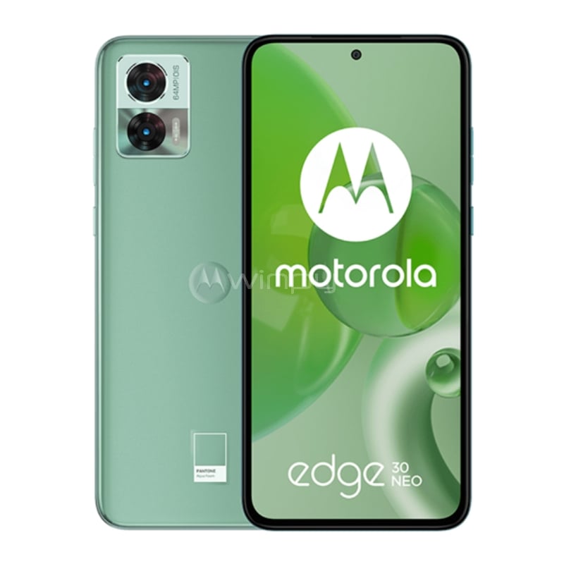 Celular Motorola Edge 30 Neo 5G de 6.28“ (OctaCore, 8GB RAM, 128GB Internos, Green)