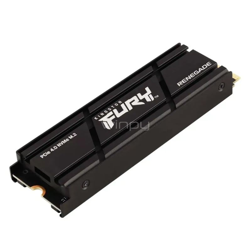 Unidad de Estado Sólido Kingston Fury Renegade de 2TB (M.2 NVMe, PCIe 4.0, Con Disipador)