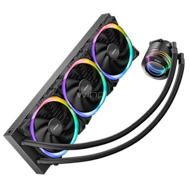 Refrigeración Líquida Antec Vortex360 ARGB (Intel/AMD, PWM, 120mm x3, 2000rpm)