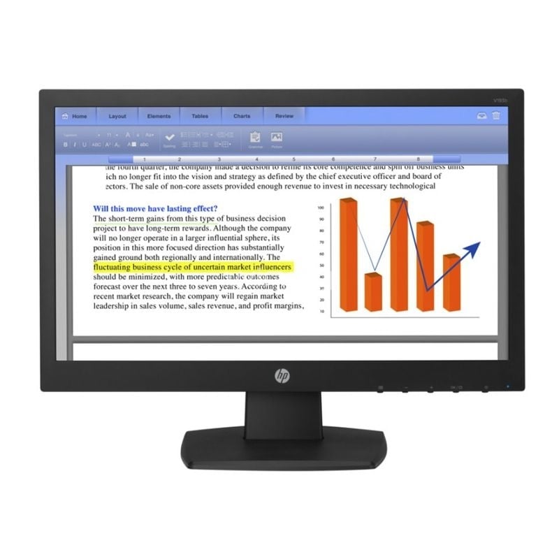 Monitor HP V193b de 18.5“ - Reacondicionado Grado C (LED, HD, VGA, Vesa)