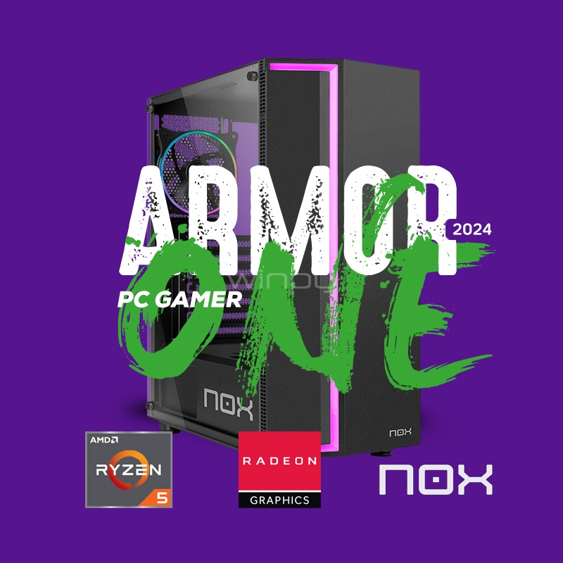 Computador Gamer Armor One 2024 (Ryzen 5 4600G, 16GB DDR4, 480GB NVMe, FreeDOS)