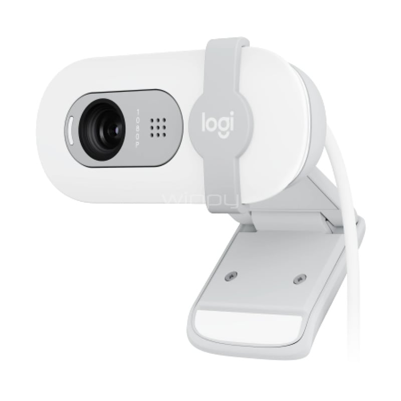 Cámara web Logitech Brio 100 (Full HD, USB, Blanca)