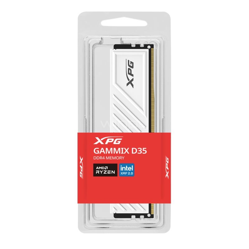 Memoria RAM XPG Spectrix D35 White de 8GB (DDR4, 3200MHz, CL16, DIMM)