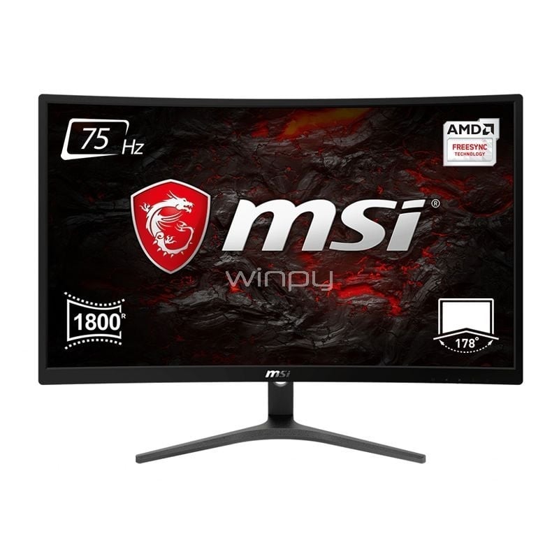 Monitor Gamer MSI Optix G241VC de 24“ Curvo (VA, Full HD, 75Hz, 1ms, HDMI+VGA, FreeSync) - OUTLET