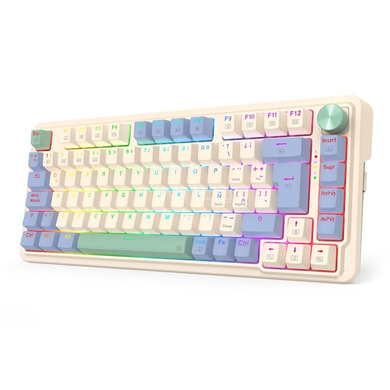 Teclado Mecánico Redragon Ucal K673 (Switch Red, Bluetooth/Dongle USB, 75%, Español, Ucal Pro)