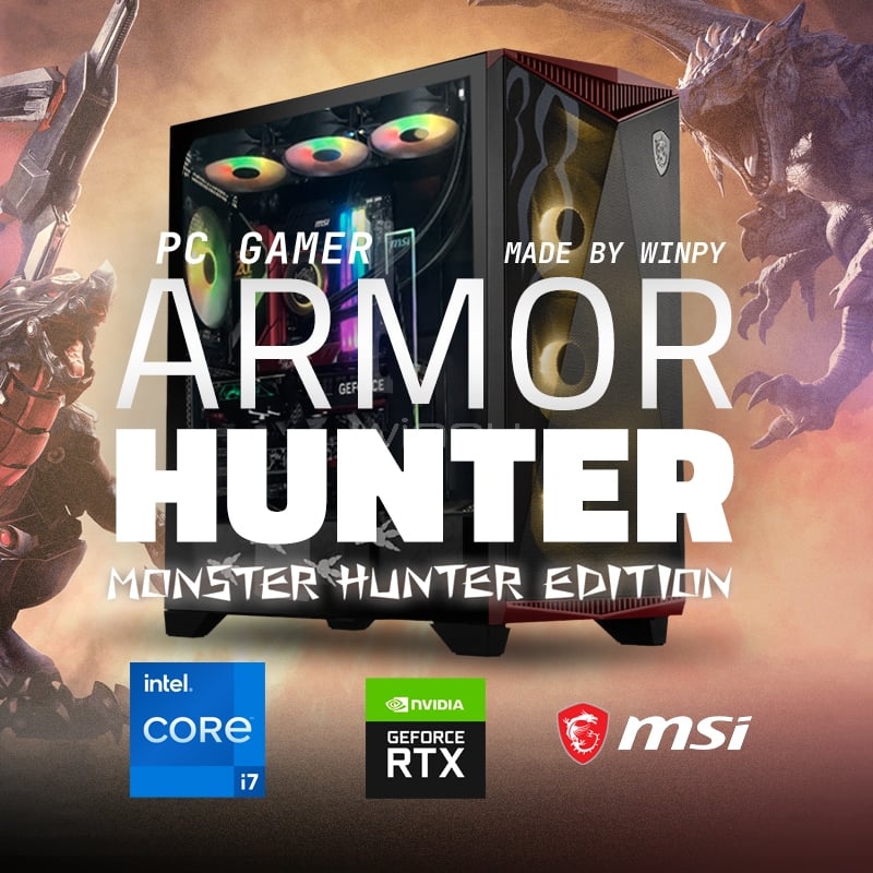 Computador Gamer Armor Hunter (i7-14700KF, RTX 4060 Ti, 64GB DDR5, 1TB NVMe, FreeDOS)