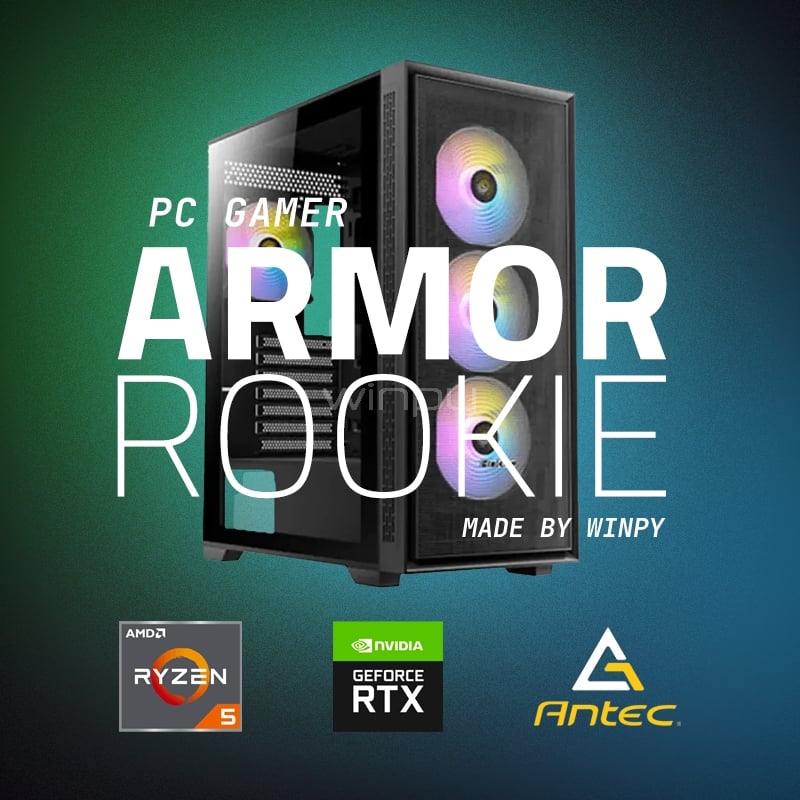 Computador Gamer Armor Rookie (Ryzen 5 5600, RTX 3050 OC, 16GB RAM, 480GB NVMe, FreeDOS)
