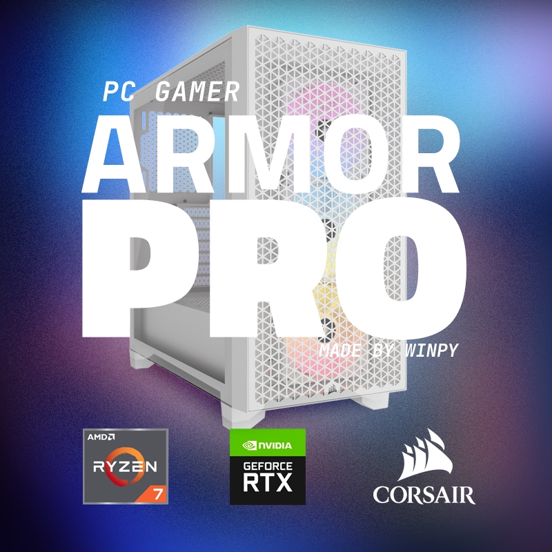 Computador Gamer Armor Pro (Ryzen 7 9700X, RTX 4060 Ti, 32GB DDR5, 1TB NVMe, FreeDOS)