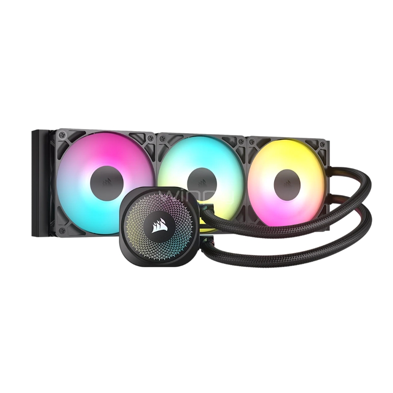 Refrigeración líquida Corsair NAUTILUS 360 RS ARGB (Intel/AMD, PWM, 360mm, 1700rpm)