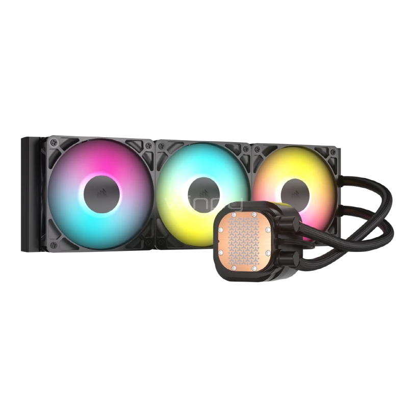 Refrigeración líquida Corsair NAUTILUS 360 RS ARGB (Intel/AMD, PWM, 360mm, 1700rpm)