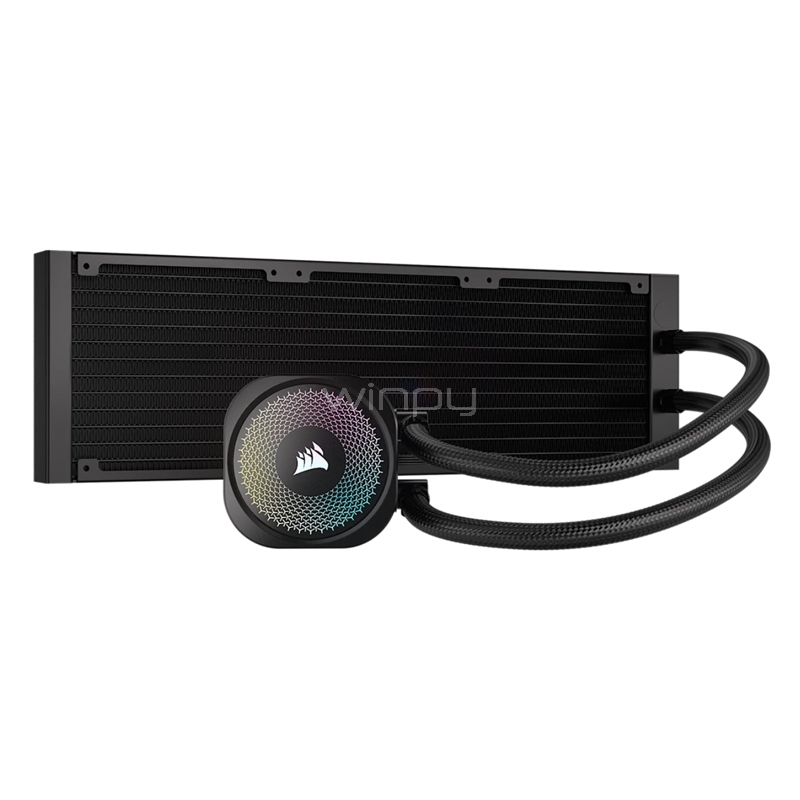 Refrigeración líquida Corsair NAUTILUS 360 RS ARGB (Intel/AMD, PWM, 360mm, 1700rpm)